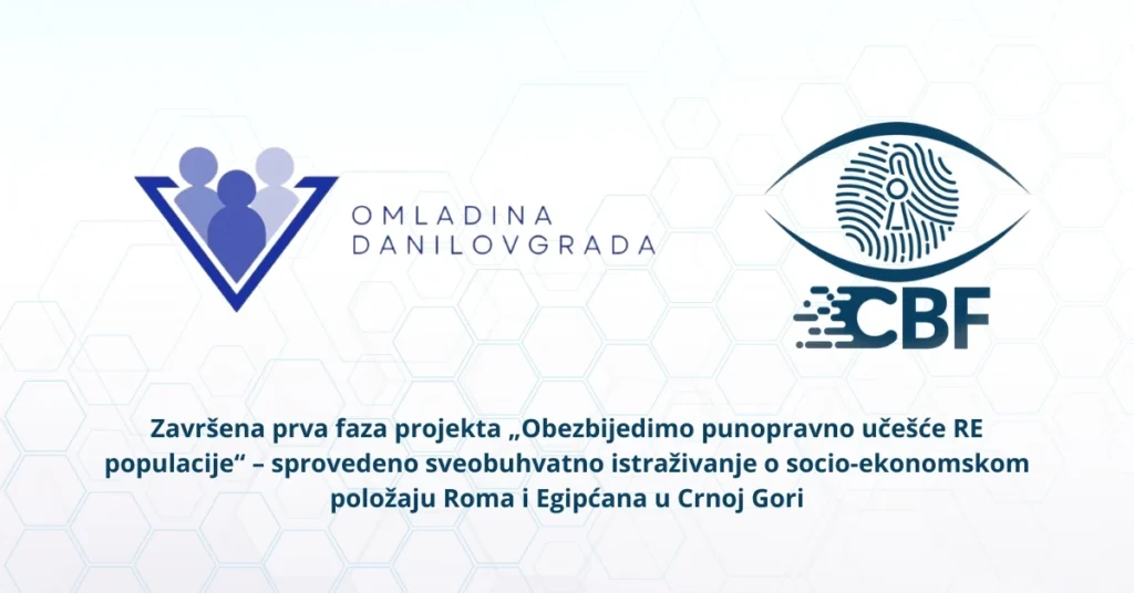 Završena prva faza projekta „Obezbijedimo punopravno učešće RE populacije“ – sprovedeno sveobuhvatno istraživanje o socio-ekonomskom položaju Roma i Egipćana u Crnoj Gori